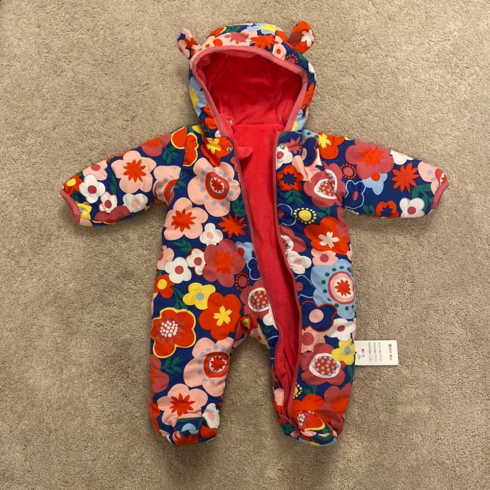 Baby snow suit  fleece lined